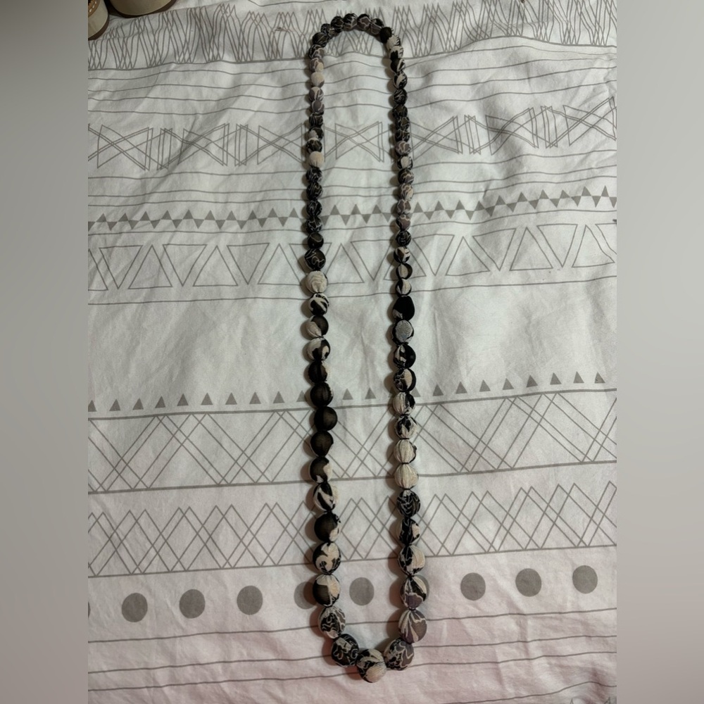Cloth Chunky Beaded Necklace
